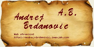 Andrej Brdanović vizit kartica